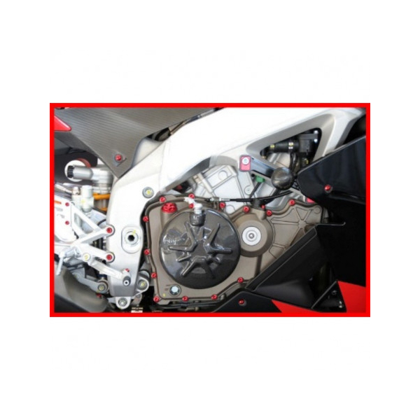 APRILIA DORSODURO 750 KIT VISSERIE MOTEUR EVOTECH - Couleur : ROUGE