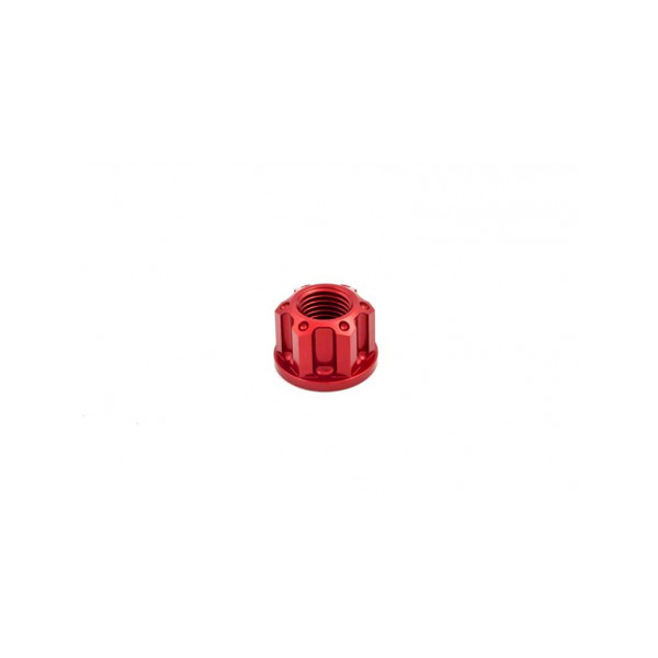 ECROU D AXE DE BRAS OSCILLANT / ROUE ARRIERE / ROUE AVANT EVOTECH - Couleur : ROUGE