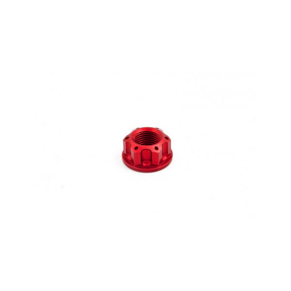 ECROU D AXE DE BRAS OSCILLANT / ROUE ARRIERE / ROUE AVANT EVOTECH - Couleur : ROUGE