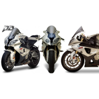 BMW HP4 et S1000RR Bulle double courbure - Couleur : FUMÉ CLAIR 