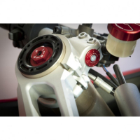 KIT BOUCHON D EMBOUT DE GUIDON - Couleur : ROUGE