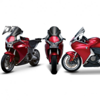 Bulle double courbure coloree pour Honda VFR 1200 F - Couleur : VIOLET