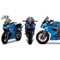 Bulle double courbure coloree pour Kawasaki Ninja 650R - Couleur : BLEU NUIT