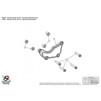 YAMAHA R6 PROTECTION CARTER DISTRIBUTION COTE DROIT ALU TAILLE MASSE BONAMICI - Couleur : SILVER