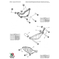 YAMAHA R6 KIT PROTECTION CARTER COTE GAUCHE ET DROIT ALU TAILLE MASSE BONAMICI - Couleur : OR