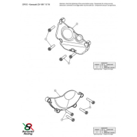 KAWASAKI ZX10R KIT PROTECTION CARTER COTE GAUCHE ET DROIT ALU TAILLE MASSE BONAM - Couleur : OR