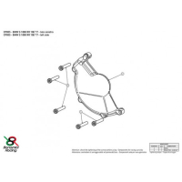 BMW S1000RR-S1000R PROTECTION CARTER COTE GAUCHE ALU CNC - Couleur : ORANGE