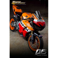 Bulle double courbure coloree pour Honda CBR600RR - ABS - Couleur : BLEU NUIT