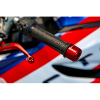 EMBOUTS DE GUIDON CNC RACING DUCATI - Couleur : ROUGE