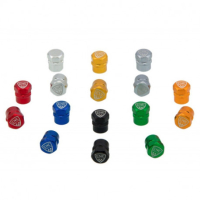 KIT 2 BOUCHONS VALVES DE ROUES - Couleur : ROUGE