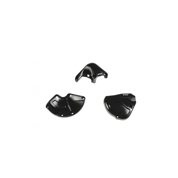 YAMAHA R1 KIT PROTECTION CARTER COTE GAUCHE ET DROIT ALU TAILLE MASSE BONAMICI - Couleur : NOIR