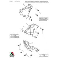 YAMAHA R1 KIT PROTECTION CARTER COTE GAUCHE ET DROIT ALU TAILLE MASSE BONAMICI - Couleur : NOIR