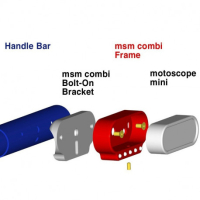 Support pour motoscope à visser - 25,4mm (1”) POLI