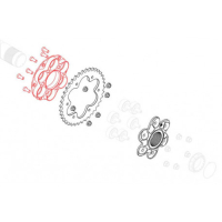 PORTE COURONNE 6 TROUS POUR KIT COMPLET - Couleur : NOIR