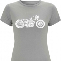BIKE PINK OILY RAG TEE SHIRT GRIS FEMME - Taille : L 