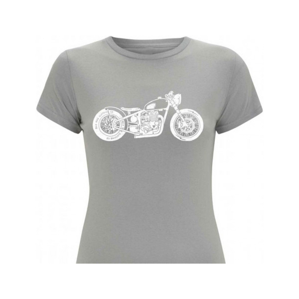 BIKE PINK OILY RAG TEE SHIRT GRIS FEMME - Taille : L