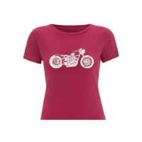BIKE PINK OILY RAG TEE SHIRT ROSE FEMME - Taille : L 