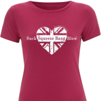CŒUR SUCK SQUEEZE BANG BLOW OILY RAG TEE SHIRT ROSE FEMME - S 