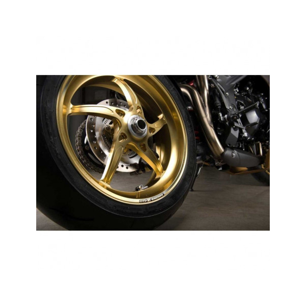 ROUE ARRIERE 17 X 5.5 ALUMINIUM FORGE  POUR VERSION MONOBRAS PIEGA OZ TRIUMPH Sp - Couleur : NOIR BRILLANT