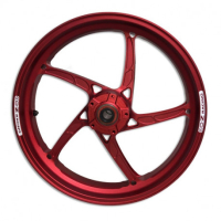 ROUE AVANT 17 X 3.5 ALUMINIUM FORGE PIEGA R POUR PISTE OZ - Couleur : ROUGE MAT