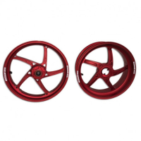 ROUE AVANT 17 X 3.5 ALUMINIUM FORGE PIEGA R POUR PISTE OZ - Couleur : ROUGE MAT