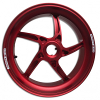 ROUE AVANT 17 X 3.5 ALUMINIUM FORGE PIEGA R POUR PISTE OZ - Couleur : ROUGE MAT