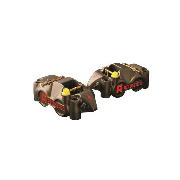 ETRIER CNC MONOBLOC PISTONS TITANE ENTRAXE 108 - Couleur : Oxidation silver