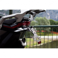 HONDA XADV SUPPORT DE PLAQUE REGLABLE - Couleur : argent