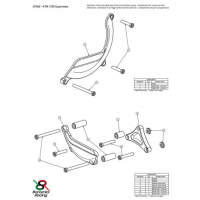 KTM 1290 SUPERDUKE KIT PROTECTION CARTER COTE GAUCHE ET DROIT ALU TAILLE MASSE B - Couleur : ORANGE