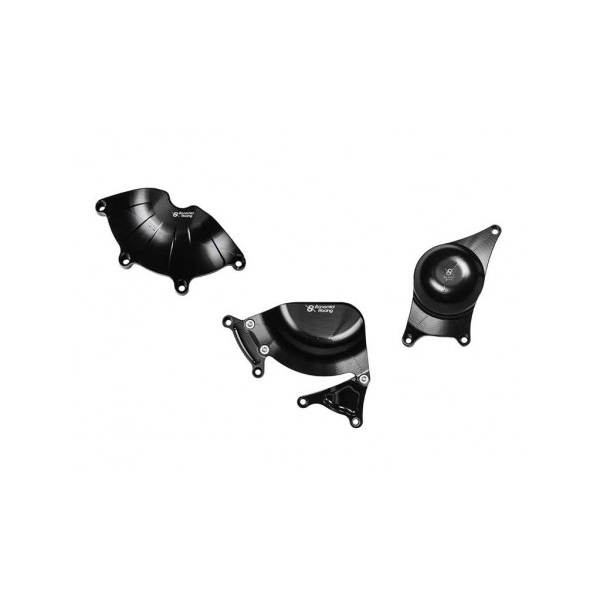 HONDA CBR 1000 KIT PROTECTION CARTER COTE GAUCHE ET DROIT ALU TAILLE MASSE BONAM - Couleur : NOIR