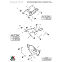 SUZUKI GSXR 1000 KIT PROTECTION CARTER COTE GAUCHE ET DROIT ALU TAILLE MASSE BON - Couleur : OR