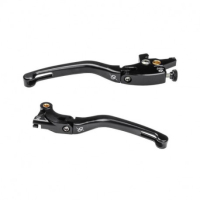 YAMAHA R3 KIT LEVIER FREIN ET EMBRAYAGE REPLIABLE ALU TAILLE MASSE BONAMICI - Couleur : NOIR 