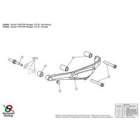 DUCATI PANIGALE 1199/1299 PROTECTION CARTER COTE GAUCHE ALU TAILLE MASSE BONAMIC - Couleur : ROUGE