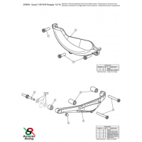 DUCATI PANIGALE 1199/1299 KIT PROTECTION CARTER COTE GAUCHE ET DROIT ALU TAILLE - Couleur : OR
