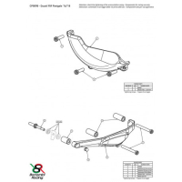 DUCATI PANIGALE 959 KIT PROTECTION CARTER COTE GAUCHE ET DROIT ALU TAILLE MASSE - Couleur : NOIR