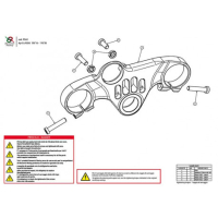 APRILIA RSV4 TE DE FOURCHE SUPERIEUR STREET BONAMICI RACING - Couleur : SILVER