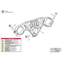 DUCATI PANIGALE V4 TE DE FOURCHE SUPERIEUR STREET BONAMICI RACING - Couleur : NOIR