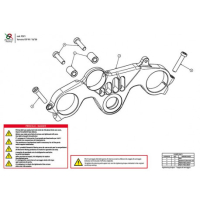 YAMAHA R1 TE DE FOURCHE SUPERIEUR STREET BONAMICI RACING - Couleur : SILVER