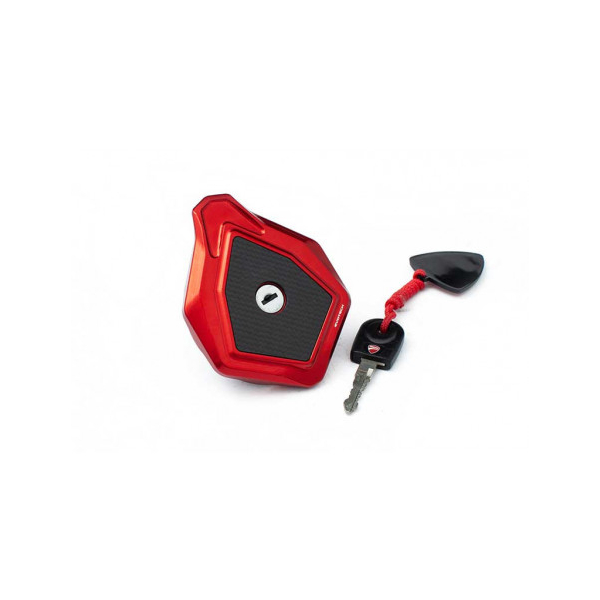 DUCATI HYPERMOTARD - HYPERSTRADA 821/939 TRAPPE A ESSENCE EVOTECH A CLE - Couleur : ROUGE