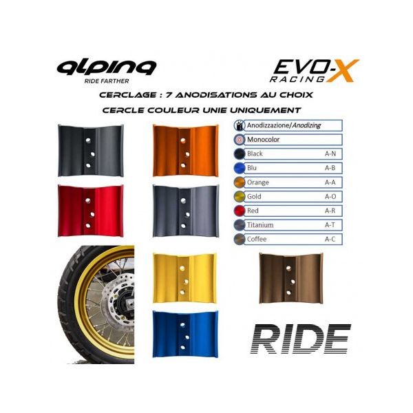 ROUE AV A RAYONS TUBELESS 2.15 X 21 PACK RIDE