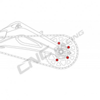 KIT ECROUS POUR BRIDE PORTE COURONNE 5 TROUS DUCATI - Couleur : OR