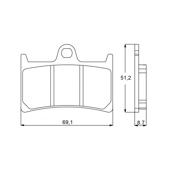 PLAQUETTES DE FREIN AVANT ACCOSSATO EV2