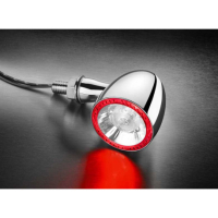 CLIGNOTANT ET FEU POSITION ET FEU STOP LED BULLET 1000 DF CHROME UNITE ARRIE