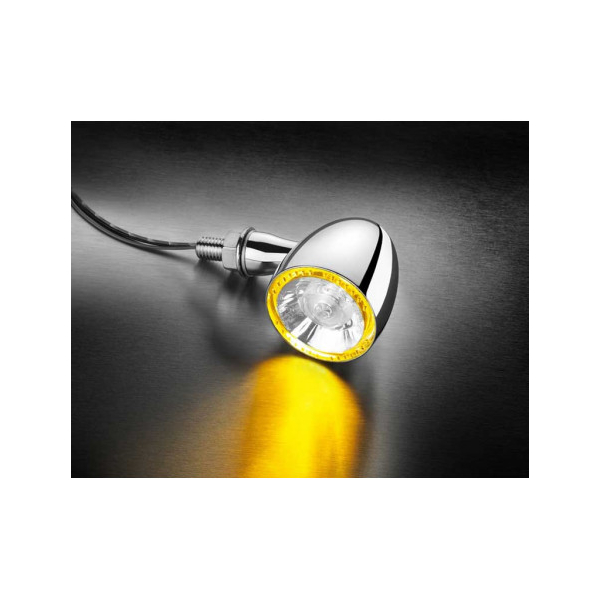 CLIGNOTANT ET FEU POSITION LED BULLET 1000 PL CHROME UNITE AVANT