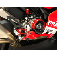 Carter embrayage transparent panigale - Couleur : ROUGE/SILVER