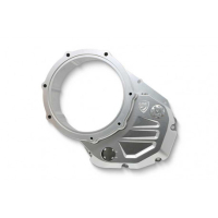 Couvercle transparent pour embrayages à huile Ducati - Couleur carter : NOIR, Couleur entourage : ARGENT