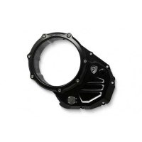 Couvercle transparent pour embrayages à huile Ducati - Couleur entourage : NOIR, Couleur carter : ORA