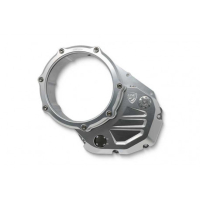 Couvercle transparent pour embrayages à huile Ducati - Couleur carter : NOIR, Couleur entourage : ARGENT