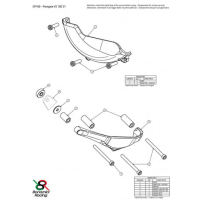 DUCATI PANIGALE V2 KIT PROTECTION CARTER COTE GAUCHE ALU TAILLE MASSE B - Couleur : ROUGE