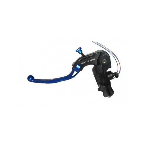 EMBRAYAGE MAITRE CYLINDRE READY TO BRAKE ALU CNC 16X16 LEVIER REPLIABLE - Couleur : ROUGE, Type : Court